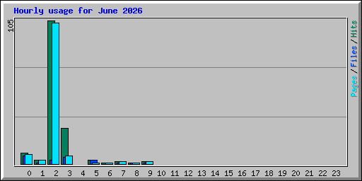 Hourly usage for June 2026