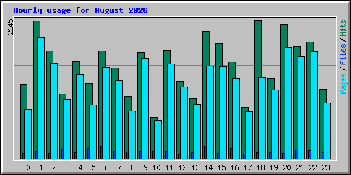 Hourly usage for August 2026