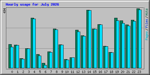 Hourly usage for July 2026